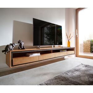 DELIFE Buffet bas Stonegrace 240 cm acacia nature 2 compartiments 4 tiroirs placage... Publicité