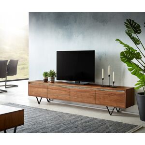 DELIFE Meuble-TV Stonegrace 220 cm acacia marron bord d