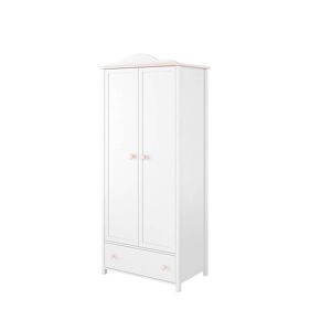 petitechambre.fr Armoire double pour chambre fille Luna   Blanc   Panneaux Stratifies