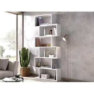 Vente unique Etagere haute TOMINI 6 cases Coloris Blanc