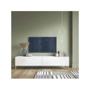 SELSEY Meuble TV - 175 cm - Blanc - LAMMELO