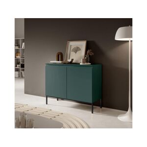 SELSEY Commode à deux portes 100 cm - Vert foncé - Bemmi