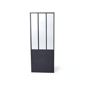 OZAIA Miroir porte atelier industriel en metal EDIMBOURG L 70 x H 180 cm Noir