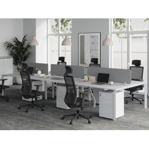 Vente-unique.com Caisson de bureau mobile professionnel - 3 tiroirs - Avec serrure - Blanc - DOWNTOWN