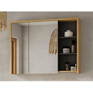 Vente-unique Armoire murale de salle de bain coloris naturel - 100 cm - PURNAL