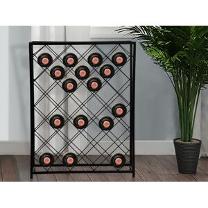 OZAIA Casier à vin 32 bouteilles - L.55 x H.71 cm - Métal - Noir - BOLINAR