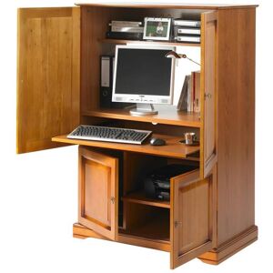 Armoire Informatique 4 Portes Merisier