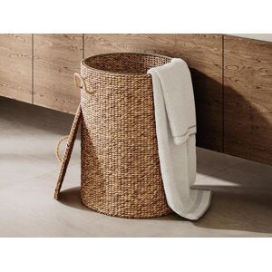 OZAIA Panier en jacinthe deau avec couvercle D 40 x H 68 cm Naturel POLLY