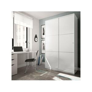 Loungitude Armoire penderie 2 portes coulissantes L120 x H200 cm