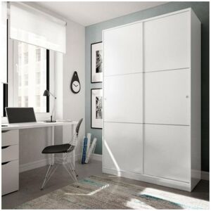 Loungitude Armoire penderie 2 portes coulissantes L120 x H200 cm