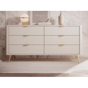 Commode 6 tiroirs - Beige et dore - ELONARIA de Pascal Morabito