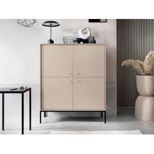 Vente-unique Buffet haut - 4 portes - Beige - BOGDAN