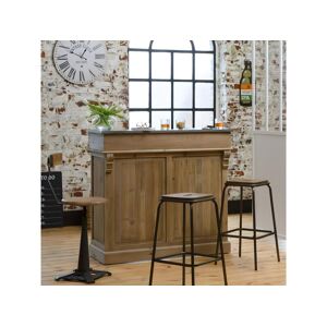 Made In Meubles Meuble bar en bois recycle 120cm Garance