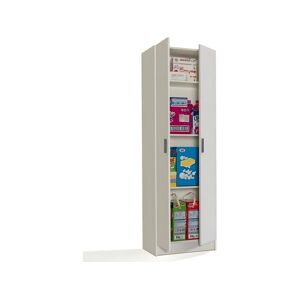 Pegane Armoire de rangement coloris Blanc - 180 x 59 x 37 cm