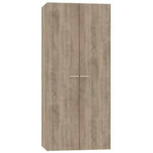 Pegane Armoire placard / meuble de rangement coloris cambrian - Hauteur 180 x Longueur 79 x Profondeur 52 cm