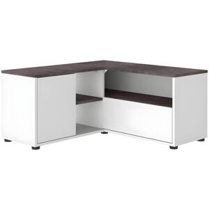 TEMAHOME Meuble TV ANGLE 90 - blanc et béton - TEMAHOME