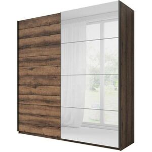 Price Factory Armoire design 2 portes 180cm couleur chêne foncé. Collection EOS