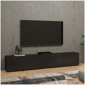 Price Factory Meuble TV 180cm collection EVA. Couleur noir et chêne.