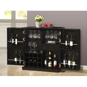 Vente unique Meuble de bar GORDON Hevea MDF Coloris wenge