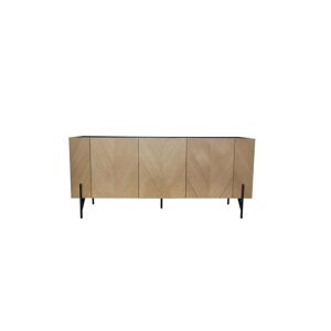 Concept Usine Buffet vintage en bois clair et 3 placards SEQUOIA