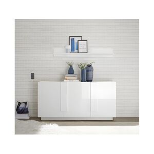 AZURA HOME DESIGN Buffet 3 portes JUPITER blanc laque brillant 182 cm