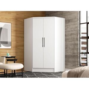 Vente unique Armoire dangle 2 portes L101 cm Blanc AURALI