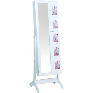 OZAIA Armoire à bijoux avec miroir et porte-photos - L. 48 x H.142 cm - POLINA - Publicité