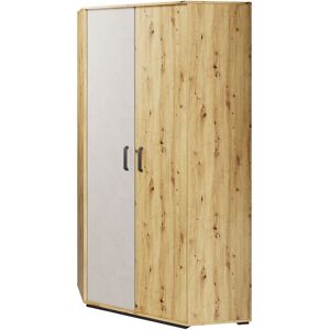 petitechambre.fr Armoire d'angle QUBIC pour chambre   Chene   Panneaux Stratifies