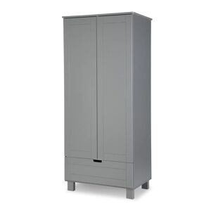 petitechambre.fr Armoire deux portes et un tiroir KIWO graphite pour chambre bébé   Pin Massif et MDF