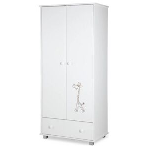 petitechambre.fr Armoire double girafe blanche pour bébé   Mélaminé