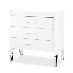 petitechambre.fr Commode blanche et metal   Melamine