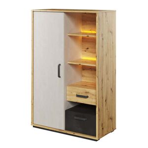 petitechambre.fr Petite armoire QUBIC pour ado   Chêne   Panneaux Stratifiés