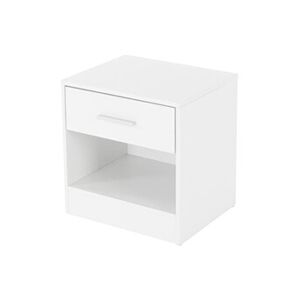 Non renseigné ML-Design Table de Chevet avec 1x Tiroir et 1x Compartiment Ouvert, Blanc, 36,5 x 38,5 x - Publicité