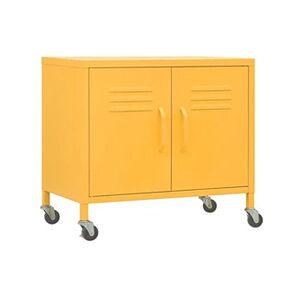 VIDAXL Armoire de rangement Jaune moutarde 60x35x56 cm Acier - Publicité