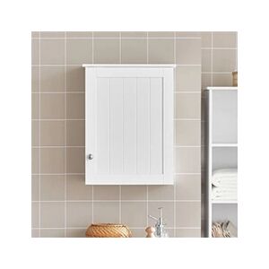 SoBuy BZR19-W Meuble Haut de Salle de Bain Meuble de Rangement Mural Armoire Suspendue - Publicité