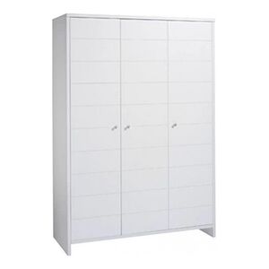 Schardt Armoire bébé 3 portes bois laqué blanc Eco Stripe L 126 x H 181 x P 53 cm - Publicité