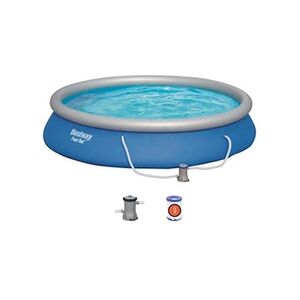 Bestway Piscine auto-portée ronde Fast Set 9 677 litres - 457x84 cm - Pompe incluse - Publicité