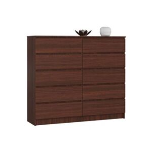 Akord Commode K140 Wengé 138 cm 10 tiroirs façade Wengé 138x40x121 cm - Publicité