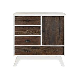 Pegane Commode en bois de manguier et métal - Longueur 72 x Profondeur 50 x hauteur 75 cm - - - Publicité