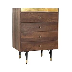 Pegane Commode en bois de manguier et métal - Longueur 70 x Profondeur 45 x hauteur 92 cm - - - Publicité