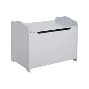 HOMCOM Coffre malle de rangement coffre à jouets dim. 60L x 40l x 48H cm vérin pneumatique MDF gris - Publicité