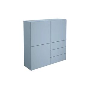 Maison et Styles Buffet 3 portes 3 tiroirs 99x31,5x101,2 cm bleu clair - Publicité