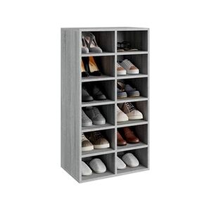 VIDAXL Etagère à chaussures Sonoma gris 54x34x100,5 cm Bois ingénierie - Publicité