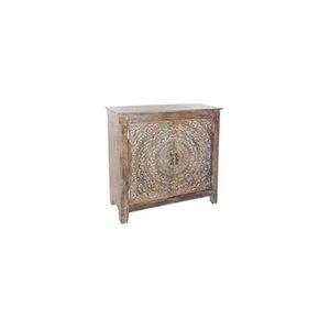 ATMOSPHERA Meuble buffet 2 portes en bois Shirel - Marron - L. 90 x P. 40 x H. 90 cm - Publicité