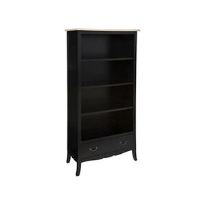 ATMOSPHERA Meuble bibliothèque 1 tiroir Chrysa en bois - Noir - L 82 x P 36,5 x H 175 cm - Publicité