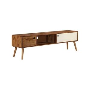 Helloshop26 Meuble télé buffet tv télévision design pratique 140 cm bois solide de sesham 2502071/2 - Publicité