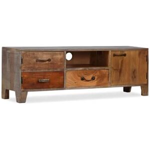 Helloshop26 Meuble télé buffet tv télévision design pratique bois massif vintage 118 cm 2502184 - Publicité