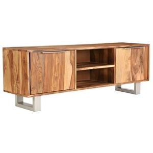 Helloshop26 Meuble télé buffet tv télévision design pratique bois de sesham massif avec finition miel 118 cm 2502161 - Publicité