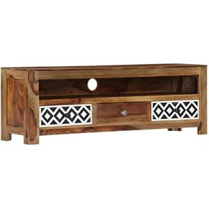 Helloshop26 Meuble télé buffet tv télévision design pratique 120 cm bois de sesham solide 2502059 - Publicité