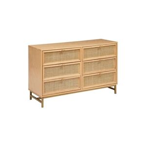 Pegane Commode, meuble de rangement en bois MDF coloris beige - longueur 120 x Profondeur 40 x Hauteur 74,5 cm -- - Publicité